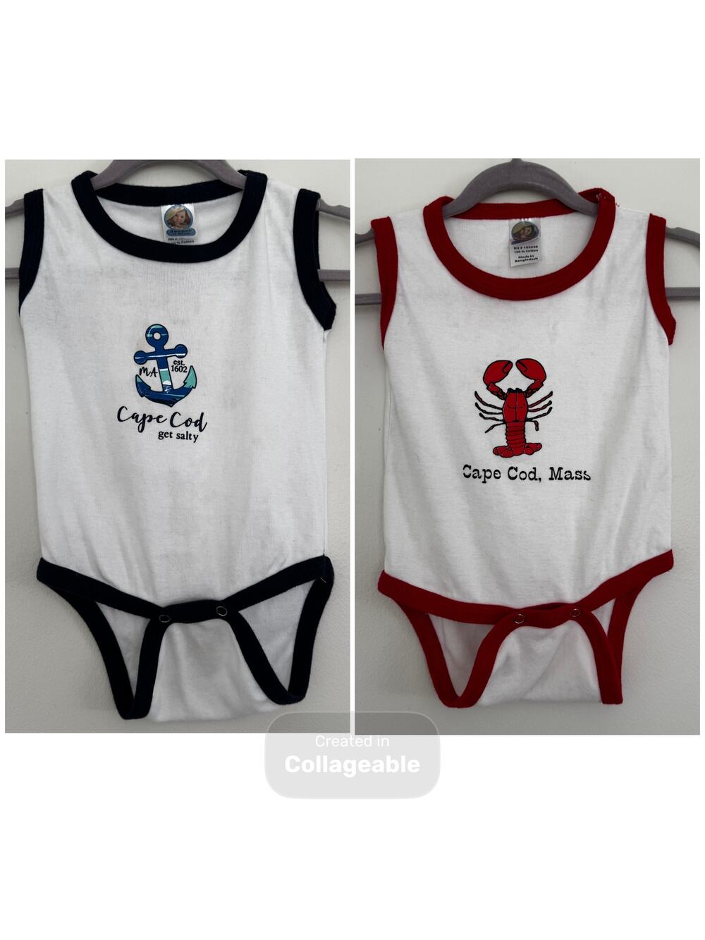 Jasper Cape Cod Onesies, Bundle of 2